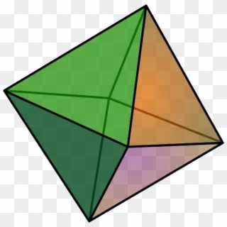 Pyramid Clipart Rectangle - Octahedron Png Transparent Png