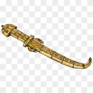 Golden, Isolated, Old, Brass, Metallic - Dagger Clipart