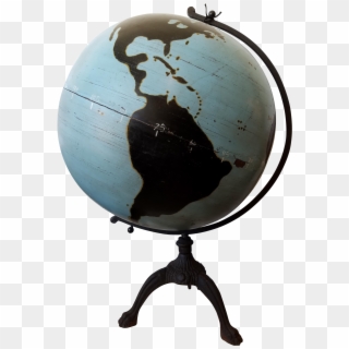 Large 1920s Hand Painted Teaching Globe - Globe Clipart
