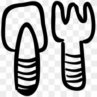 Spoon And Fork Kitchen Utensils Pair Of Toys Comments - Kitchen Utensils Hand Draw Png Clipart