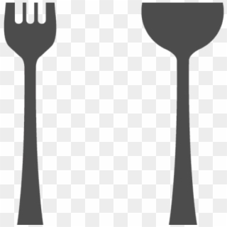 Spoon And Fork Clipart - Silhouette - Png Download