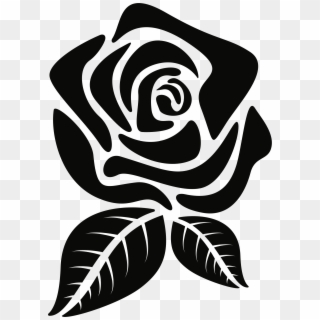 Rose Clipart Black And White Png - Silhouette Rose Clipart Png Transparent Png
