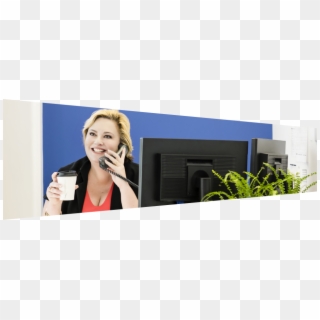 Kristin Calling Clients - Girl Clipart