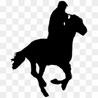 Go To Image - Horse With Rider Silhouette Clipart