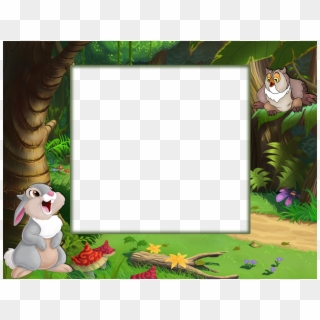 See Here Clip Art Borders And Frames Free Images - Kids Photo Frame Png Transparent Png