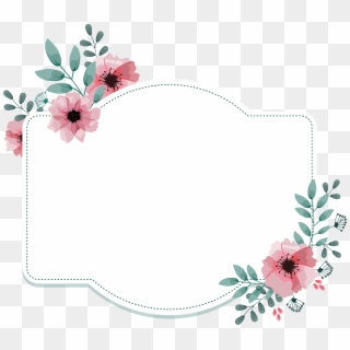 Free Png Floral Frame - Flower Text Box Png Clipart