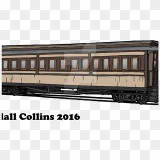 Railways Clipart Steampunk - Drawing Of Passenger Train Cars - Png Download