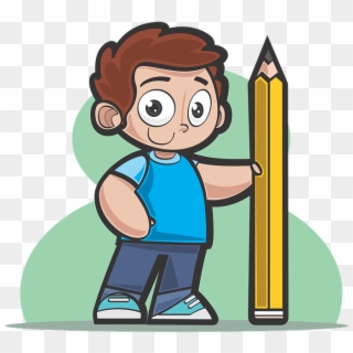 Boy Pencil Drawing School Student Person Teenager - Cartoon Clipart