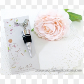 Personalized Bottle Stopper Wedding Favours - Garden Roses Clipart