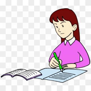 Ask Dr - Blank - Girl Writing Clipart - Png Download