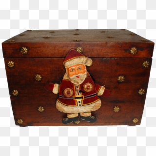 Wooden Gift Box With Iron Santa Lock - Plywood Clipart