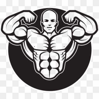 Want To Learn How To 2x Your Muscle-building Efforts - Bodybuilder Logo Vector Clipart