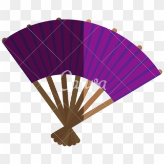 Purple Japanese Fan Png Transparent - Hot Air Balloon Clipart
