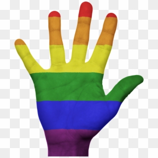 Hand Flag - Lgbt Hand Png Clipart