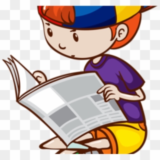 Powerpuff Girls Clipart Pap - Boy Reading A Newspaper - Png Download