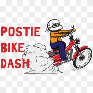 Postie Bike Dash Logo - Cartoon Postie Bike Clipart