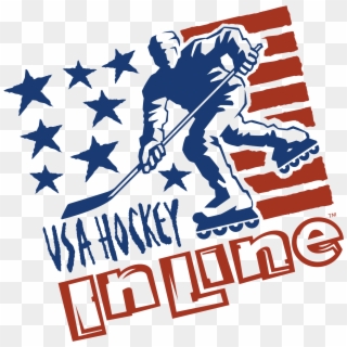 Usa Hockey Inline Logo Png Transparent - Roller In-line Hockey Clipart