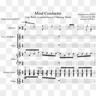 Mind Conductor [little Witch Academia] - Little Witch Academia Sheet Music Clipart