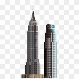 Vector Transparent Download State Building And The - Us Bank Tower Vs Empire State Building Clipart