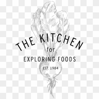 Kfef Logo With Radish Black No Background - Kitchen For Exploring Foods Logo Clipart