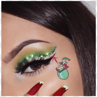 6 Christmas-inspired Eye Makeup Looks That Will Get - Christmas Eyeliner Clipart