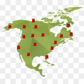 Map - Map Of North America With Mexico Highlighted Clipart