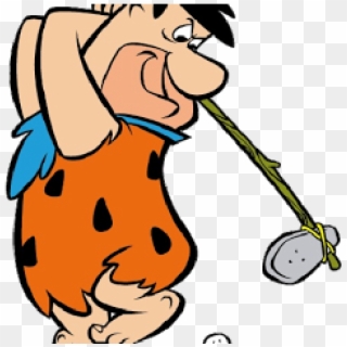 Fred Flintstone Playing Golf Clipart