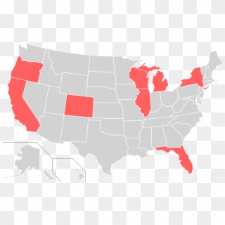 Home States Of Socialist Party Of The United States - Animated Map Of Us Clipart