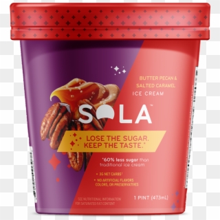 Sola, Butter Pecan Salted Caramel Ice Cream - Chocolate Clipart