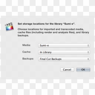 In Library Properties When You Click The Modify Settings - Final Cut Pro Clipart