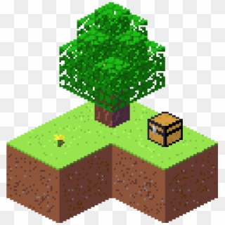 A Simple Isometric Skyblock - Illustration Clipart