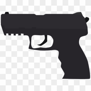 Pistol Crime Weapon Criminal Case Offence Free - Pistol Silhouette Clipart