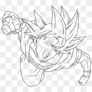 Perfect Drawing Goku - Ssj God Goku Drawing Clipart