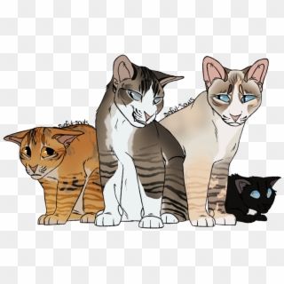 “mothwing, Hawkfrost, Sasha, And Tadpole ” Aka Local - Warrior Cats Genetics Clipart
