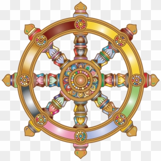 Medium Image Clipartlook - Dharma Wheel Png Transparent Png