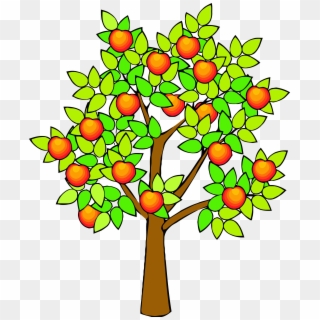 Spring Green Tree Clipart Png - Tree Clipart With Fruits Transparent Png