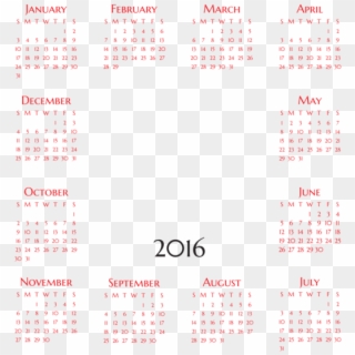 Calendar Transparent Background - Printing Clipart