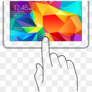 Court Orders Defendant To Provide Fingerprint To Unlock - Tablet Samsung Galaxy Tab 4 10.1 Clipart