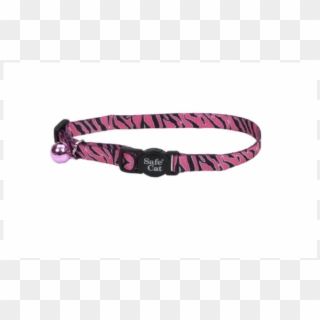 Safecat Fashion Bkwy Collar 12" Pink Zebra - Bracelet Clipart
