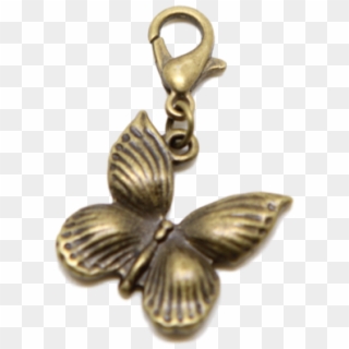 Brass Clip Butterfly - Pendant - Png Download