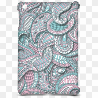 Pink Teal White Fun Ornate Paisley Pattern Hard Case - Doodle Clipart