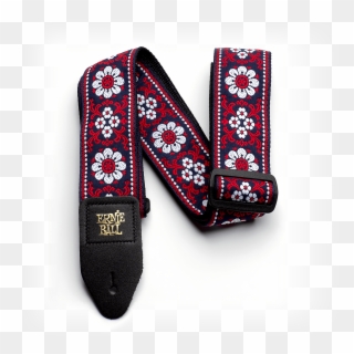 Midnight Blossom Jacquard Guitar Strap Clipart