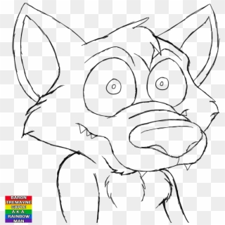 Free Lineart - Wolf - Line Art Clipart