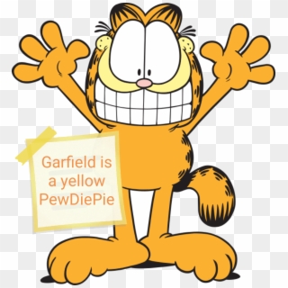 Garfield Is A Yellow Pewdiepie - Garfield The Cat Clipart