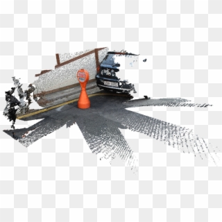 Photogrammetry Generated 3d Pointcloud Model Of A Traffic - Planer Clipart