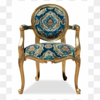 Armchair Drawing Baroque - Gold Sofa Victorian Royal Damask Fabric Rococo Sofa Clipart