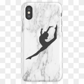 Marble Gymnast Silhouette Iphone X Snap Case - Iphone Se Cases Gymnastics Clipart