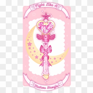 Fight Like A Girl Png - Magical Girl Wand Designs Clipart