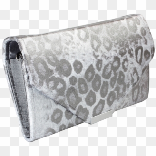 Mini Silver Animal Print Clutch Bag - Handbag Clipart