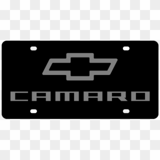 Camaro Black License Plate - Poster Clipart